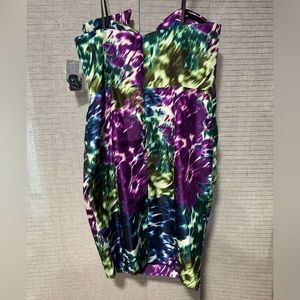 NWT London Times Watercolor Print Floral Petite Dress Size 10p